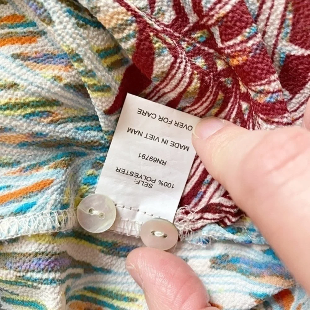 Anthropologie Fig & Flower Multi Print High Low‎ Tunic - Picture 8 of 8